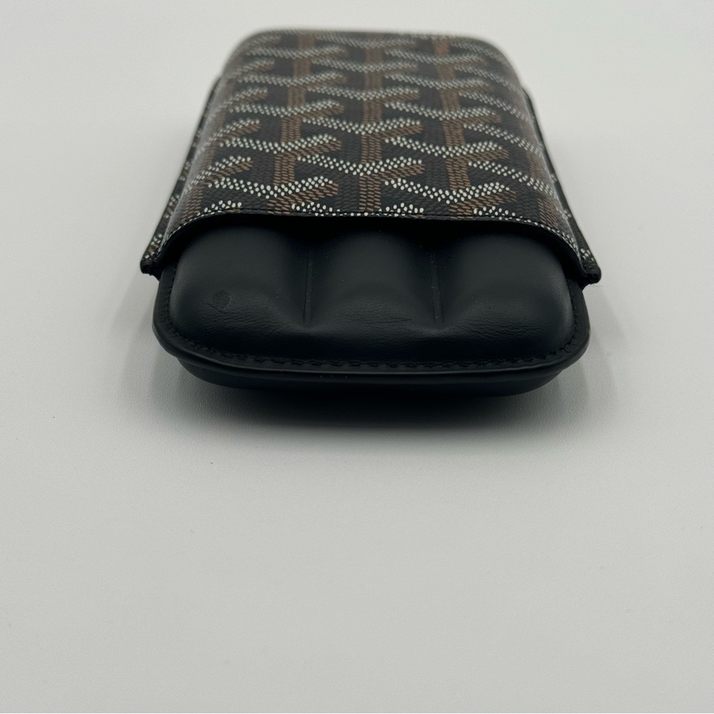 (SOLD) GOYARD Goyardine Churchill 3 Cigar Case Black - Picture 7 of 13